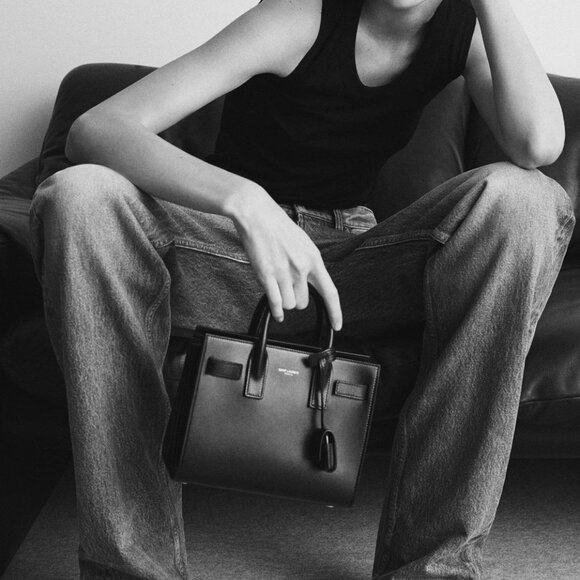 SAINT LAURENT Sac De Jour Nano Pink Leather Tote - Picture 6 of 13